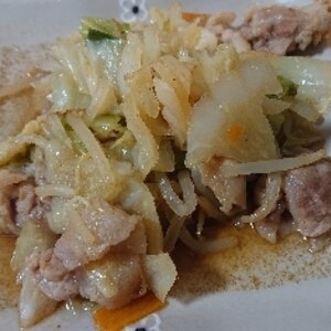 ガラスープで　豚肉・野菜炒め